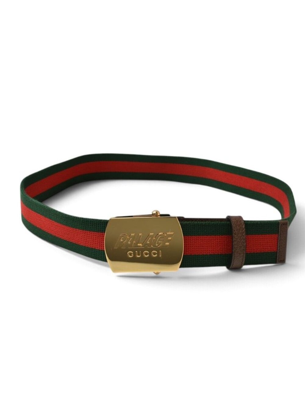 Gucci Belt Palace Web Skater Sherry Line Canvas 85 34 GG Logo
